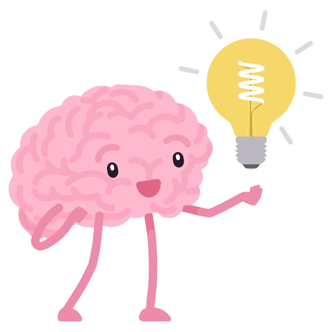 Brein illustratie met lampjes - door Andrew Reibalko